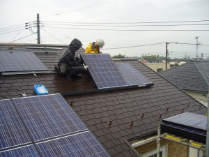 太陽電池パネル取付
